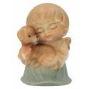 Engel met hond - 4 cm gekleurd 