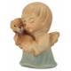 Engel met hond - 4 cm gekleurd 