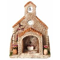 Décor pour santons de Provence Chapelle - 14x7x20 cm