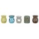 Brûle-huile H 7 cm - assortiment de 5 modèles différents