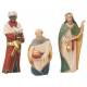 Set de 3 rois - 15 cm - bois sculpté couleur
