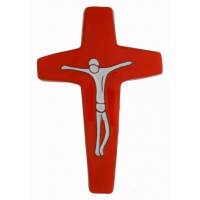 Croix Céramique - 16 X 11.5 cm - Rouge