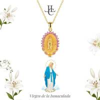 Chaîne avec médaille Miraculeuse en plaqué or