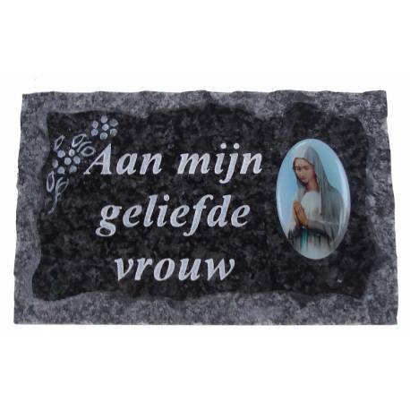 Grafplaat 9x14 Aan Mijn Geliefde Vrouw 