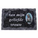 Grafplaat 9x14 Aan Mijn Geliefde Vrouw 