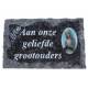 Plaque Cimetiere Aan Onze Geliefde Grootouders 9x14