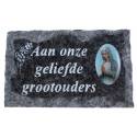 Plaque Cimetiere Aan Onze Geliefde Grootouders 9x14