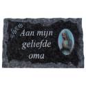Grafplaat 9X14cm Aan mijn geliefde oma 