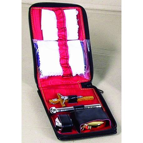 Etui Leder Voor Het Sacrament Van De Ziekenzalving 10 X 16 Cm 