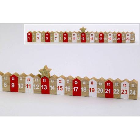 Houten adventskalender 40 cm 