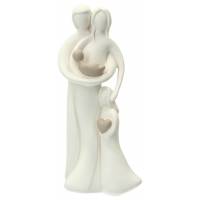 Ste famille 20 cm - résine blanche