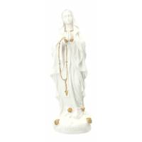 Beeld 30 cm - Alabaster + Goud Lourdes 
