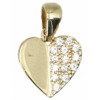 Medaille hart 9 karaat 0,75 g 0,9 cm 