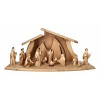 Crèche de Noël moderne en bois Aram - 10 cm
