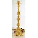 Bougeoir H 63 Cm Diam Bougie 5 Cm Doré