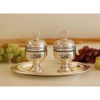 Set Pour Huiles Saintes 2 Ampoules Cat/Chr Argenté