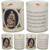 Set de 4 bougies - Noël - texte 5 langues