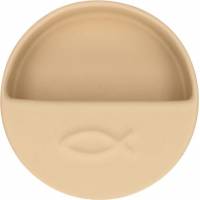 Wijwatervat Keramiek 10 Cm Creme Vis 