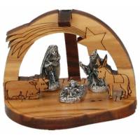 Kerststal - Boog + Ster - 4,5 X 3.5 X H3.5cm 
