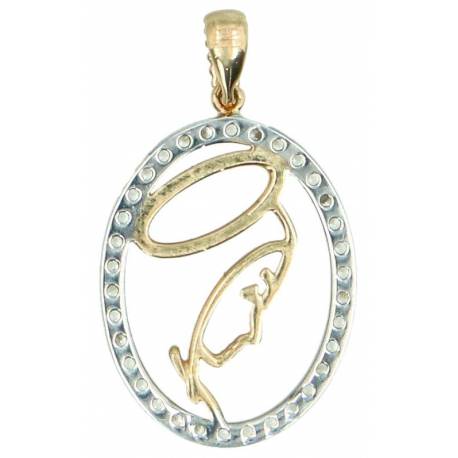 Medaille Onze Lieve vrouw 9 karaats goud 1,7 g 19 mm 