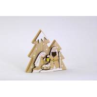 Petite crèche de Noël en bois 12 cm
