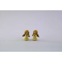 Ange crème/doré 5 cm set de 2