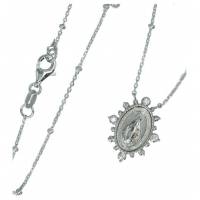 Zilver ketting met Wonderbare medaille 