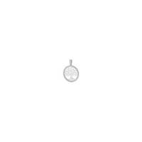 Médaillon arbre de vie or blanc 9 carats 12 mm 1.2gr