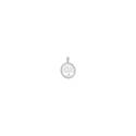 Médaillon arbre de vie or blanc 9 carats 12 mm 1.2gr