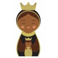 Statue Vierge noir 10x5cm