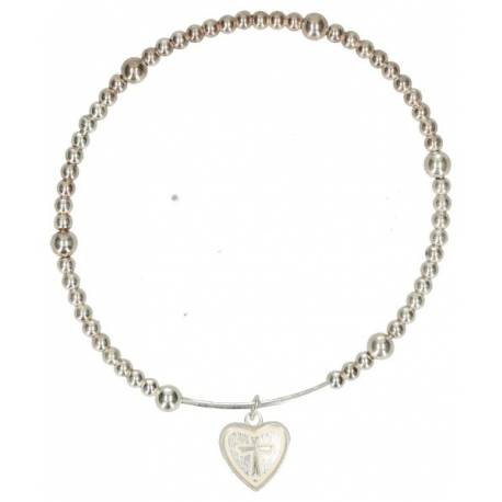 Armband-rozenkrans - metaal verzilverd 