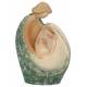 Sainte Famille en bois sculpté - 10 cm - blanc et vert