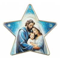 Kader / ster van 10 X 10 cm - Kersttafereel 