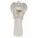 Ange 22 cm avec coeur doré- porcelaine