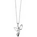 Collier avec ange en acier (L 45 cm)
