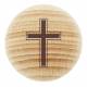 Houten geluksbrenger met kruis, 5 cm 