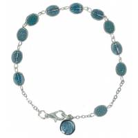 Armband-tientje Wonderdadige Medailles email blauw 