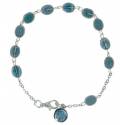 Armband-tientje Wonderdadige Medailles email blauw 