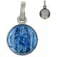 Médaille St Christophe / Perp. Sec. - 10 mm - Email Bleu