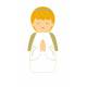 Petit ange gardien en bois 5 cm