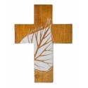 Croix Laudato Si blanc 11x8cm