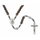 Chapelet sur corde Scapulaire Bois marron