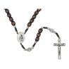 Rozenkrans op koord Scapulier Hout donkerbruin 