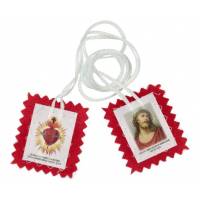 Scapulier / Stof - 45 X H55 mm - Heilige Hart 