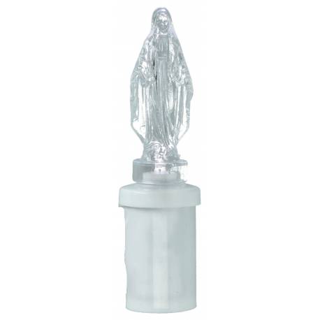 Lampe de cimetière Vierge priante avec 2 piles AA incluses