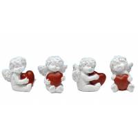 Ange avec coeur 4 cm 4/set