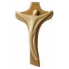 Houtsnijwerk Kruisbeeld Linea 11 cm / 2 houtkleuren 