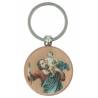 Porte-Clefs Bois naturel St Christophe