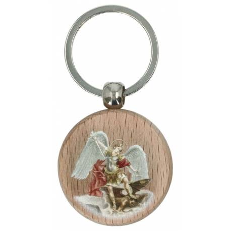 Porte-Clefs Bois naturel St Michel
