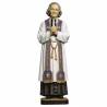 Statue en bois sculpté Saint Curé d'Ars 30 cm couleur